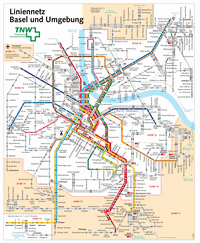 carte Bâle bus et les trams