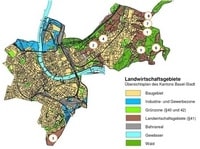 Carte de Bâle avec l'occupation des sols