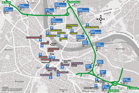 carte Bâle parkings sorties autoroutes