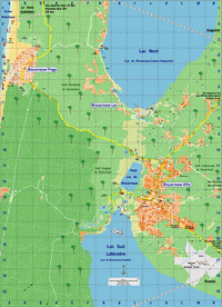 carte Biscarrosse communes lacs routes