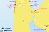 carte Biscarrosse plages