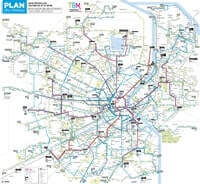 Plan transports Bordeaux TER tram bus