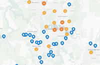 carte Canberra fontaine eau