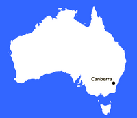 carte Canberra localisation