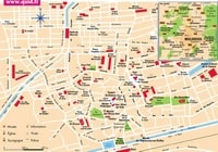 Carte de Mulhouse centre avec des informations touristiques