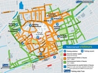 Carte de Mulhouse avec le plan de stationnement et les parkings couverts