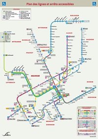 Plan Mulhouse bus trams PMR accessibles personnes à mobilité réduite