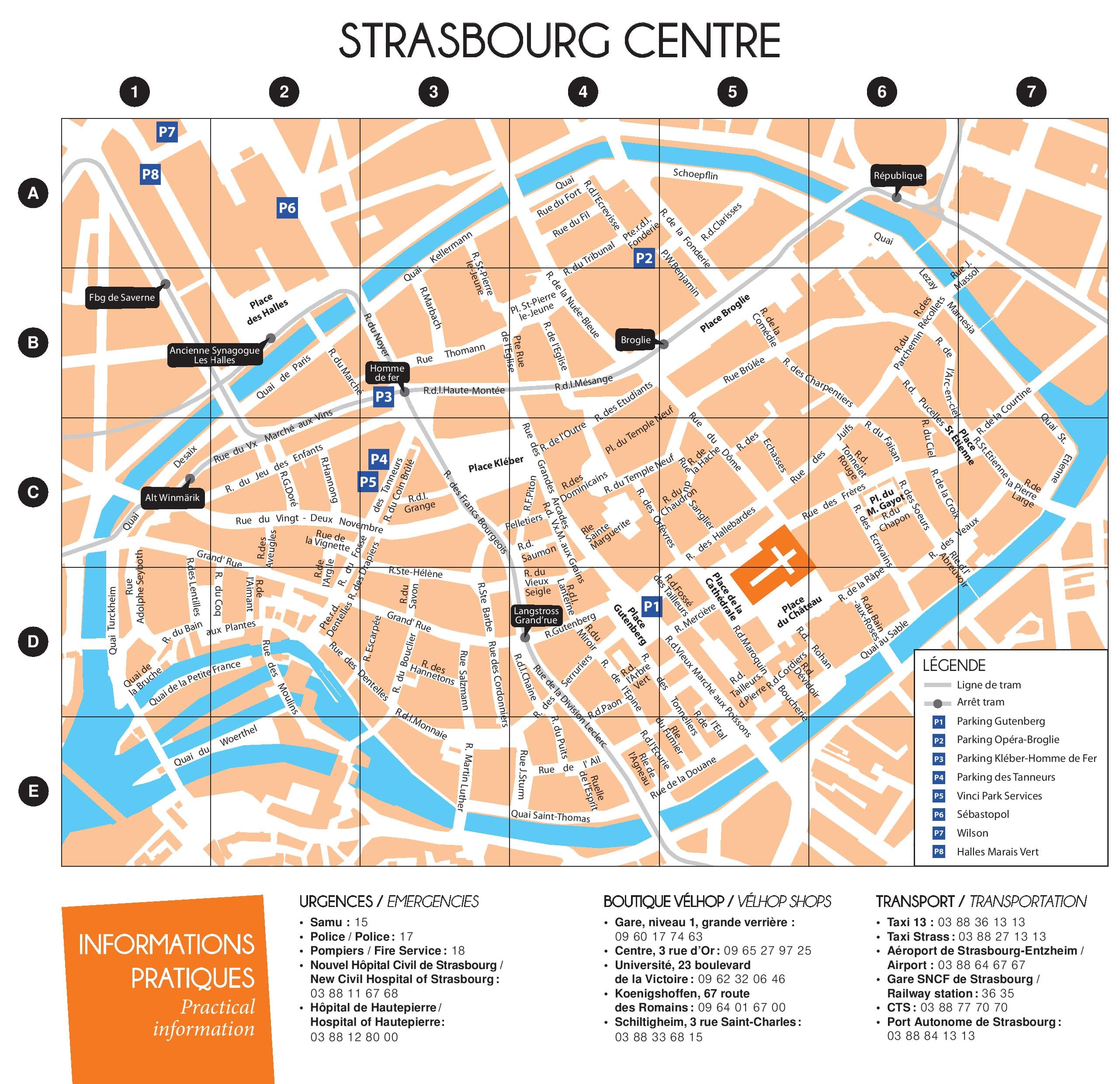 strasbourg carte touristique