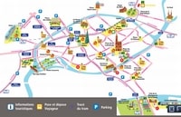 Plan de Strasbourg avec des informations touristiques