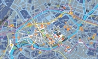 Carte de Strasbourg avec la vie nocturne