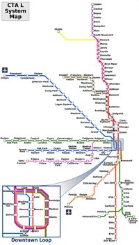 carte métro Chicago