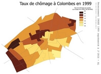 Carte chômage Colombes