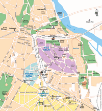 carte Delhi centre nord rues gares parcs