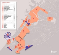 carte Dubai quartier