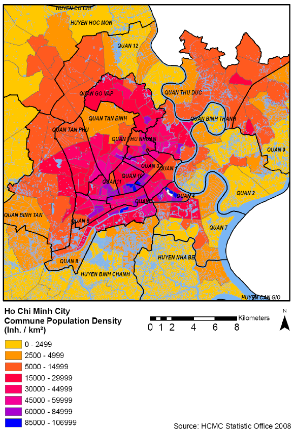 Cartograf.fr Carte du Vietnam Carte d'HôChiMinhVille