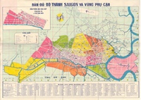 Carte d'Hô Chi Minh avec les index des rues et la distance des autres villes