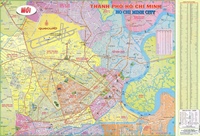 Carte d'Hô Chi Minh avec l'index des rues et des informations sur les quartiers