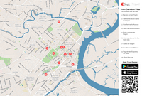 Carte d'Hô Chi Minh Ville touristique avec les lieux importants pour les touristes