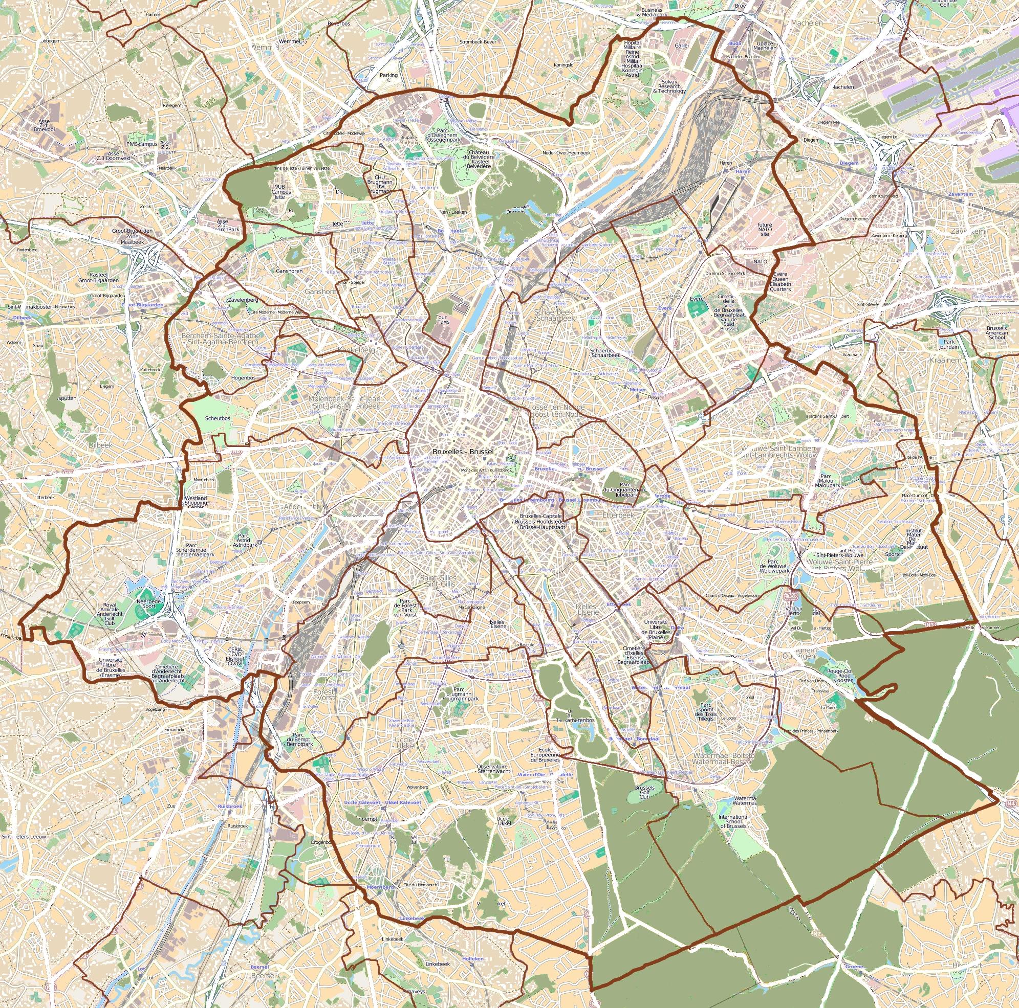 bruxelles carte - Image