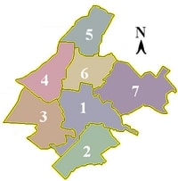 carte Athènes 7 districts