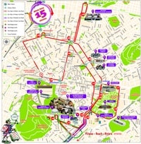 carte Athènes bus monuments importants gares métro train