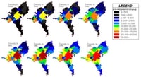 carte Athènes évolution densité population
