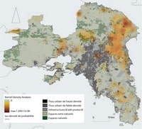 carte Athènes utilisation sols zones urbaines