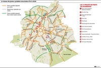 carte Bruxelles type de piste cyclable pour les vélos