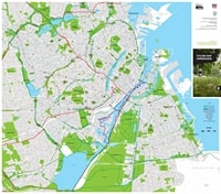 Carte de Copenhague avec les pistes cyclables et les transports