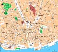 carte Lisbonne rues places château Saint-Georges hôpital Sao José
