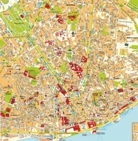 carte Lisbonne grand plan détaillé rues parking
