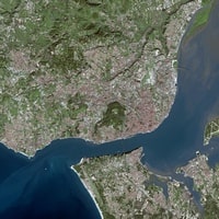 Carte de Lisbonne image satellite Spot de la capitale du Portugal