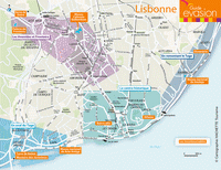 Carte de Lisbonne avec les sites touristiques incontournables