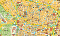 Carte de Madrid centre nord, la capitale de l'Espagne