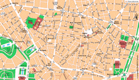 carte Madrid centre nord rues places parcs bâtiments