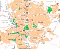 Carte de Madrid et des alentours avec les gares et les grandes rues