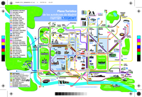 Carte de Madrid avec les lignes de bus touristiques