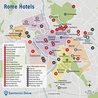 carte Rome hôtels