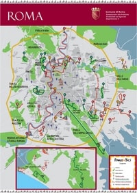 carte Rome pistes cyclables