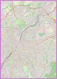 carte Bruxelles rues parcs gares