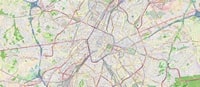 carte Bruxelles rues routes parcs gare du nord cimetière