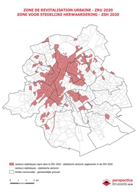 carte Bruxelles zone revitalisation urbaine