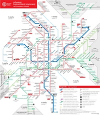 Carte Varsovie transport simple