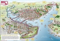Carte du centre d'Istanbul avec les bâtiments dessinés