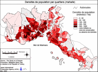 Carte Istanbul densité population quartiers