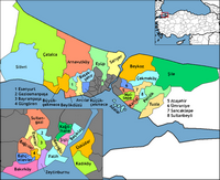 Carte d'Istanbul avec les districts et la province de Istanbul