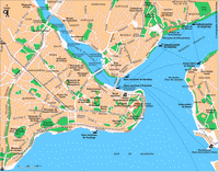 Carte Istanbul mosquées cathédrale gares ports