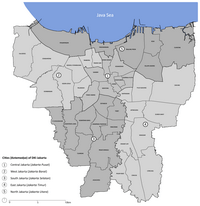 carte administrative Jakarta quartiers