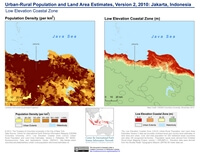 carte Jakarta population altitude inondation