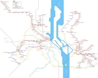 carte Kiev transports commun métro train ville funiculaire